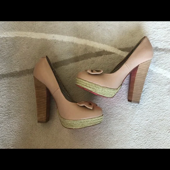 Betsy Johnson espadrille heel Sz 6.5 - Picture 3 of 5